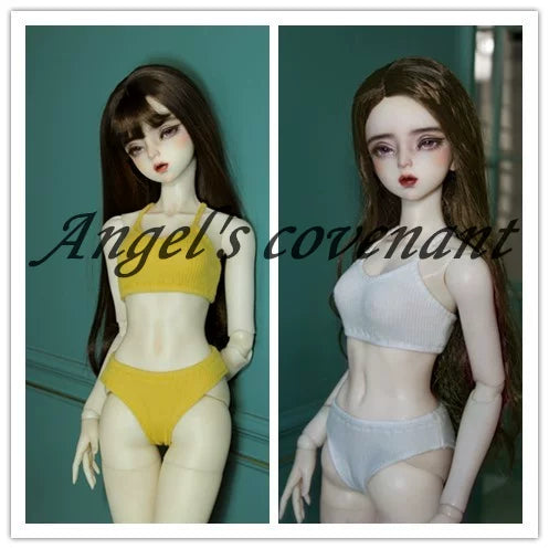 bjd衣服3分4分6分blythe娃衣 罗纹内衣内裤套装