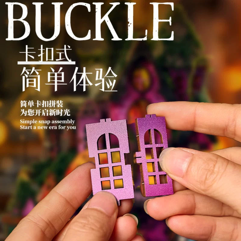 Halloween DIY Book Nook Kit 3D Wooden Magic Miniature Dollhouse Bookshelf Insert with LED Light Creative Spooky Decor Gift