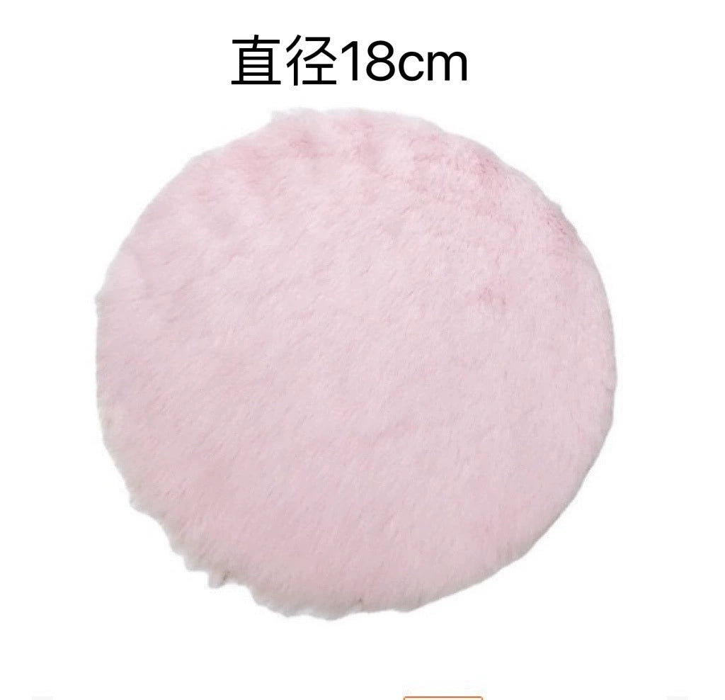 1:12 Miniature Dollhouse Plush Rug Soft Faux Fur Carpet Floor Mat for 1/6 BJD Doll Room Decor
