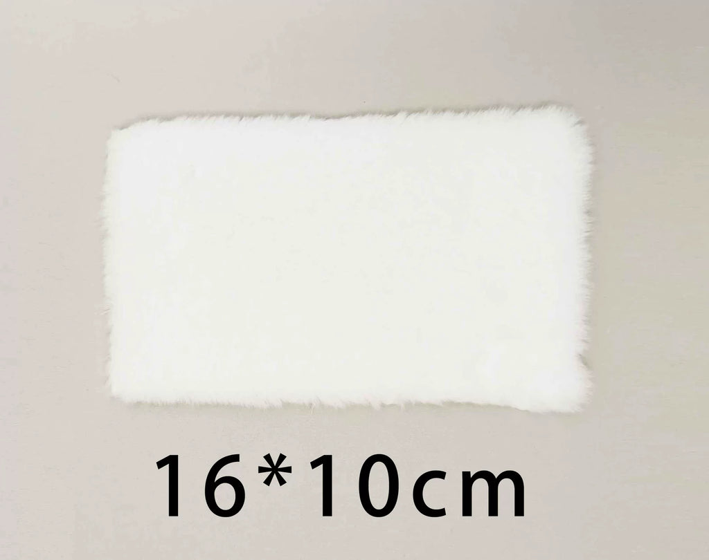 1:12 Miniature Dollhouse Plush Rug Soft Faux Fur Carpet Floor Mat for 1/6 BJD Doll Room Decor