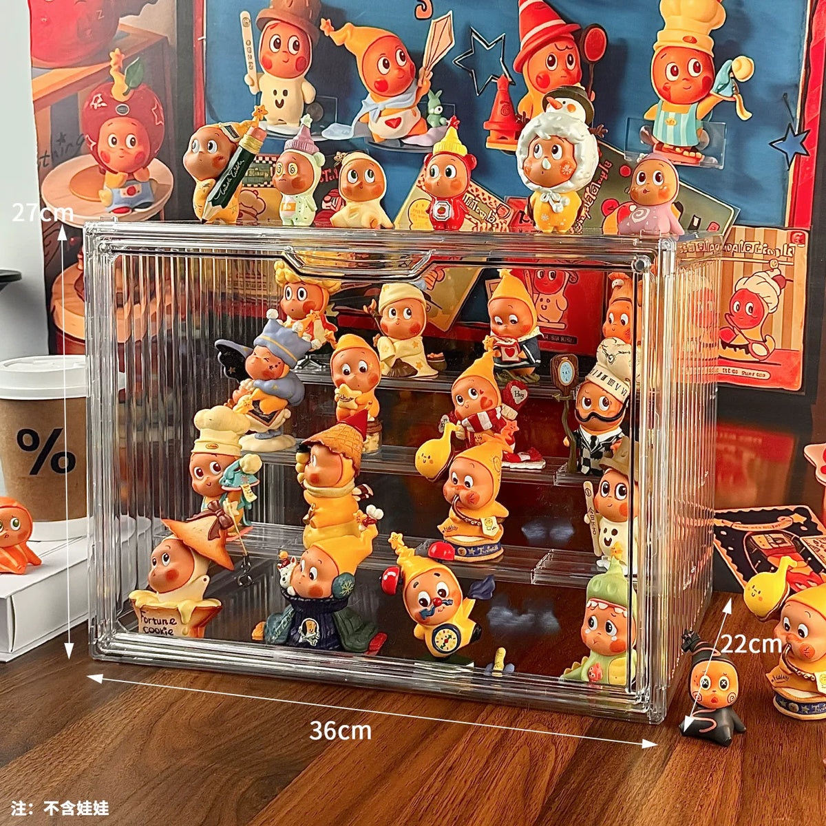 星星人收纳展示盒手办盲盒收纳展示盒手办展示柜玩偶展示架亚克力