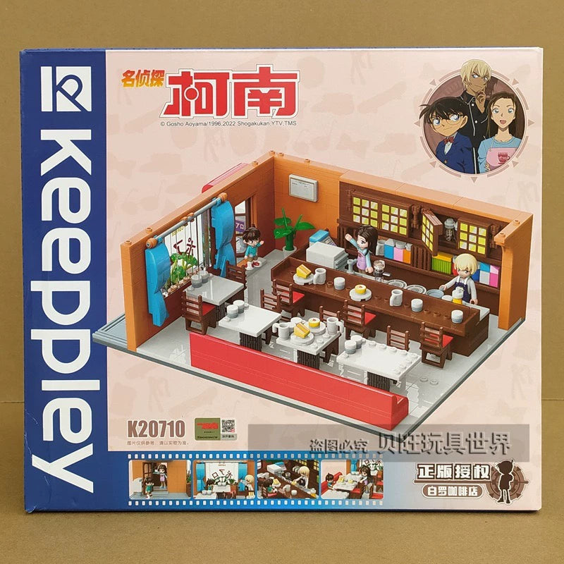 Keeppley Detective Conan Mouri Detective Agency 3-Storey Building Block Set Anime Architecture Model Toy Gift