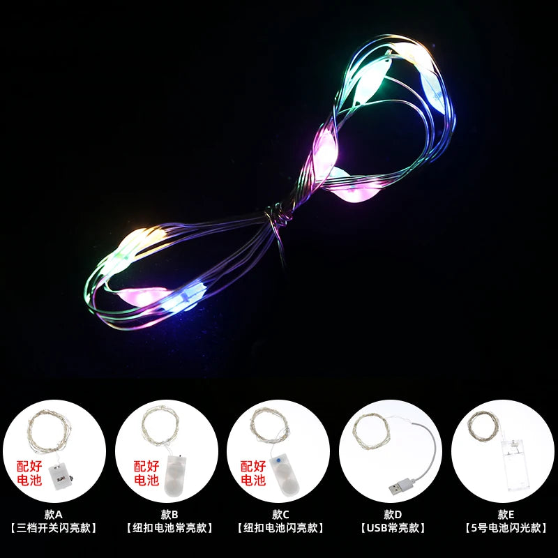 Mini LED Copper Wire Fairy Lights, Starry String Lights for Gift Boxes, Flower Bouquets, Crafts & Birthday Party Decor