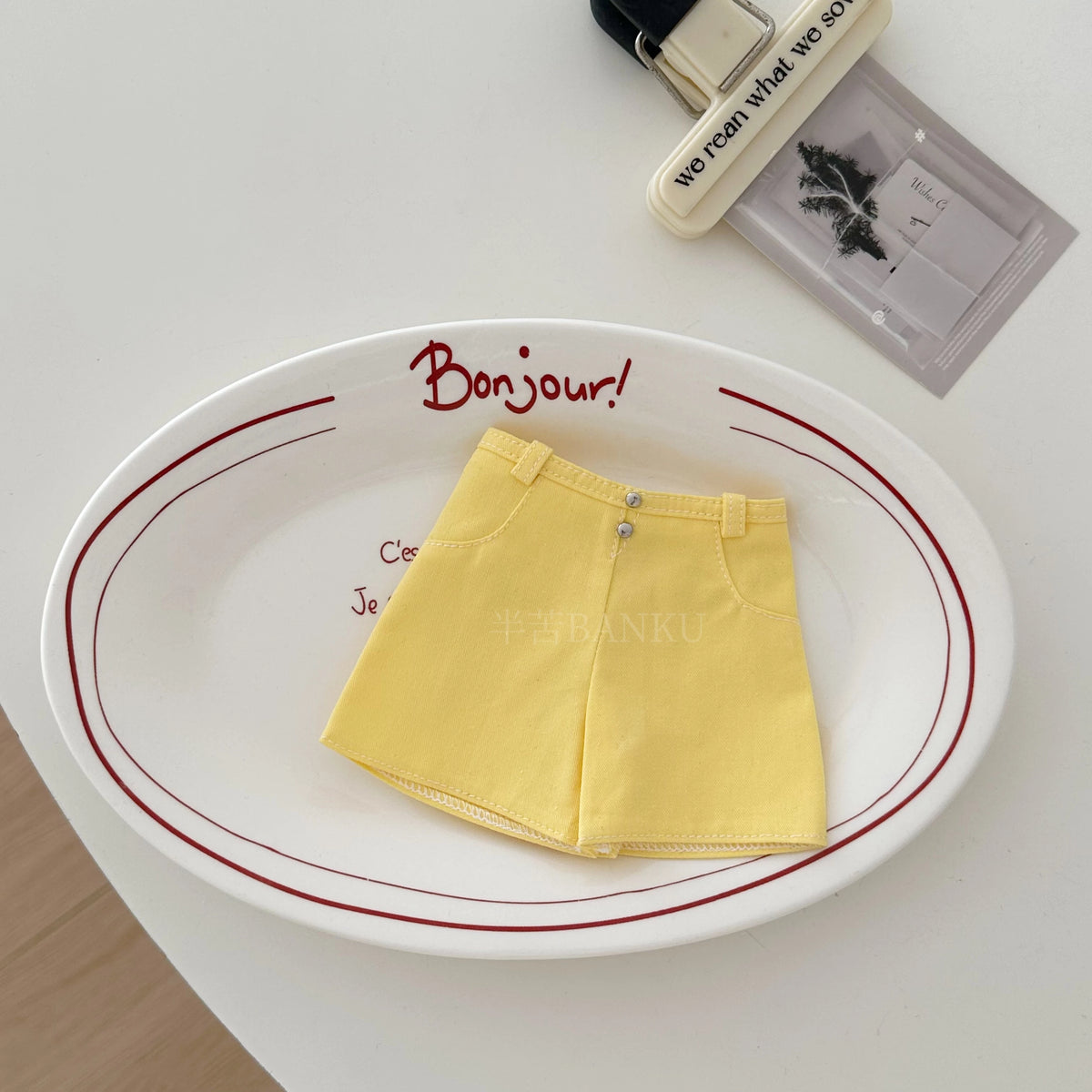 Casual Off-Shoulder T-Shirt and Shorts Outfit Set for BJD Dolls 1/3 1/4 1/6 Blythe OB24 Doll Clothes