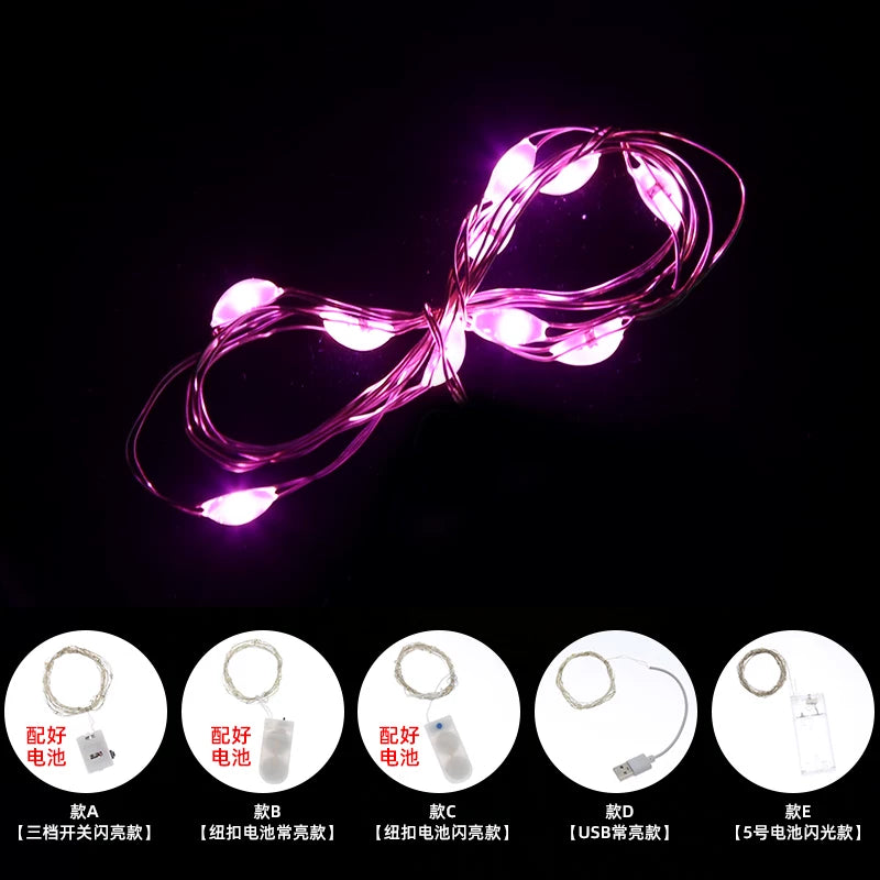Mini LED Copper Wire Fairy Lights, Starry String Lights for Gift Boxes, Flower Bouquets, Crafts & Birthday Party Decor