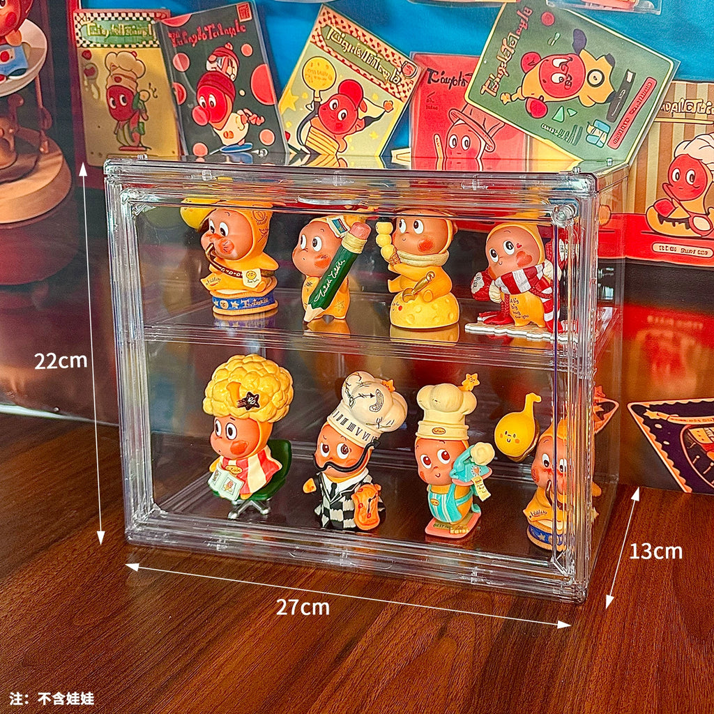 星星人收纳展示盒手办盲盒收纳展示盒手办展示柜玩偶展示架亚克力