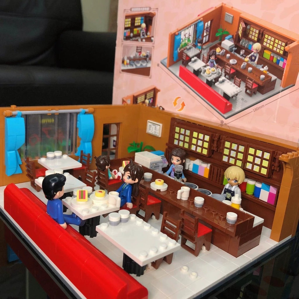 Keeppley Detective Conan Mouri Detective Agency 3-Storey Building Block Set Anime Architecture Model Toy Gift