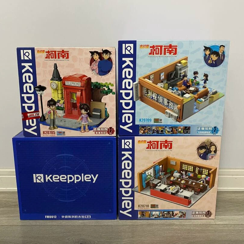 Keeppley Detective Conan Mouri Detective Agency 3-Storey Building Block Set Anime Architecture Model Toy Gift