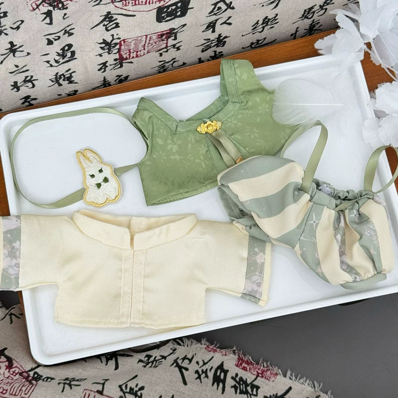 巧芙棉花娃娃正版女20cm公仔玩偶簪花汉服娃衣可换装古风衣服套装