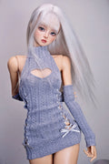 bjd衣服3分4分6分blythe 爱心毛线裙  套装bjd娃娃衣服配件毛线裙