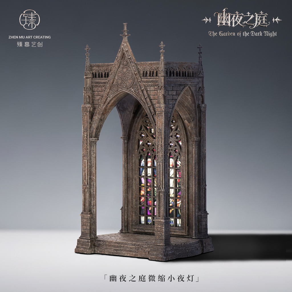 DIY 3D Gothic Book Nook Kit Miniature Wooden Bookshelf Insert Model Creative Desk Decor