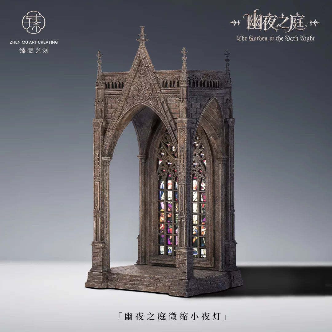 DIY 3D Gothic Book Nook Kit Miniature Wooden Bookshelf Insert Model Creative Desk Decor