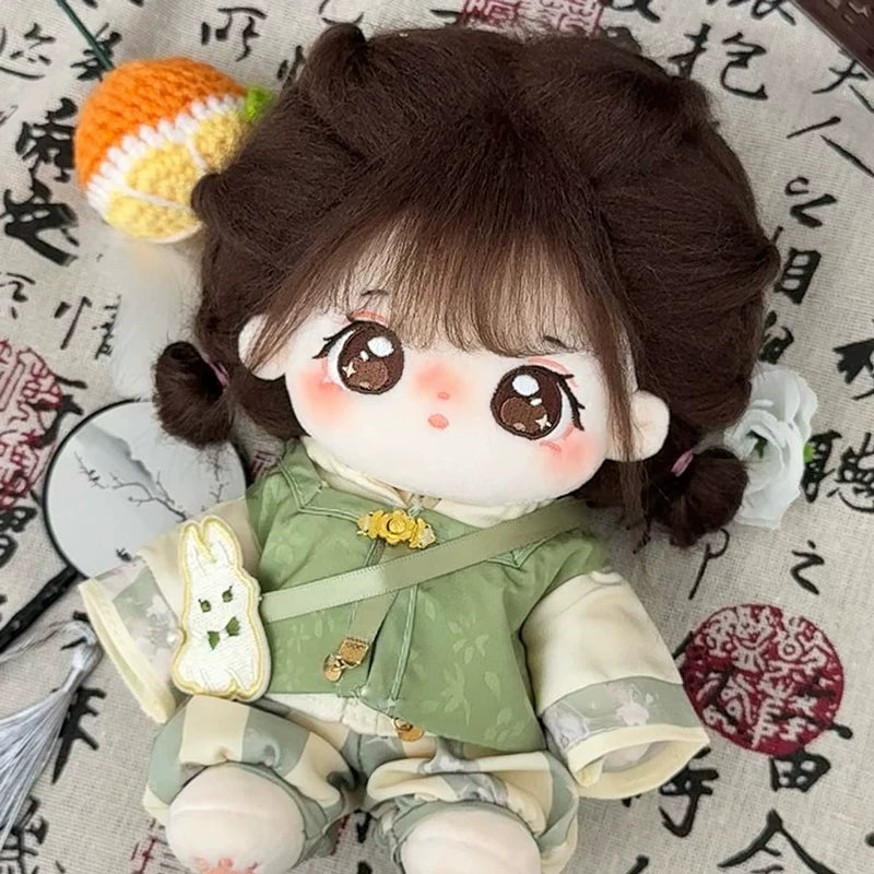 巧芙棉花娃娃正版女20cm公仔玩偶簪花汉服娃衣可换装古风衣服套装