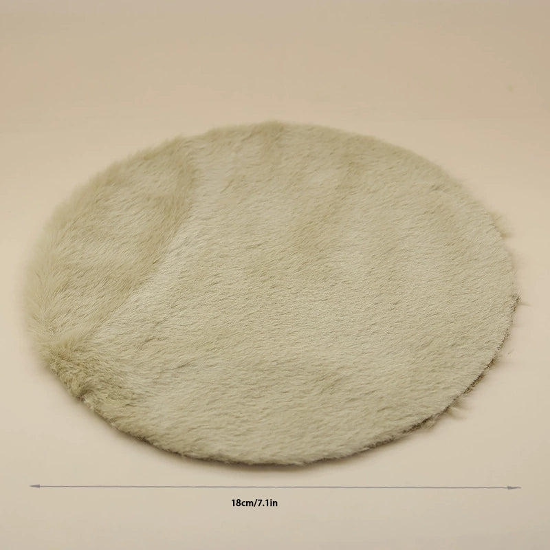 1:12 Miniature Dollhouse Plush Rug Soft Faux Fur Carpet Floor Mat for 1/6 BJD Doll Room Decor