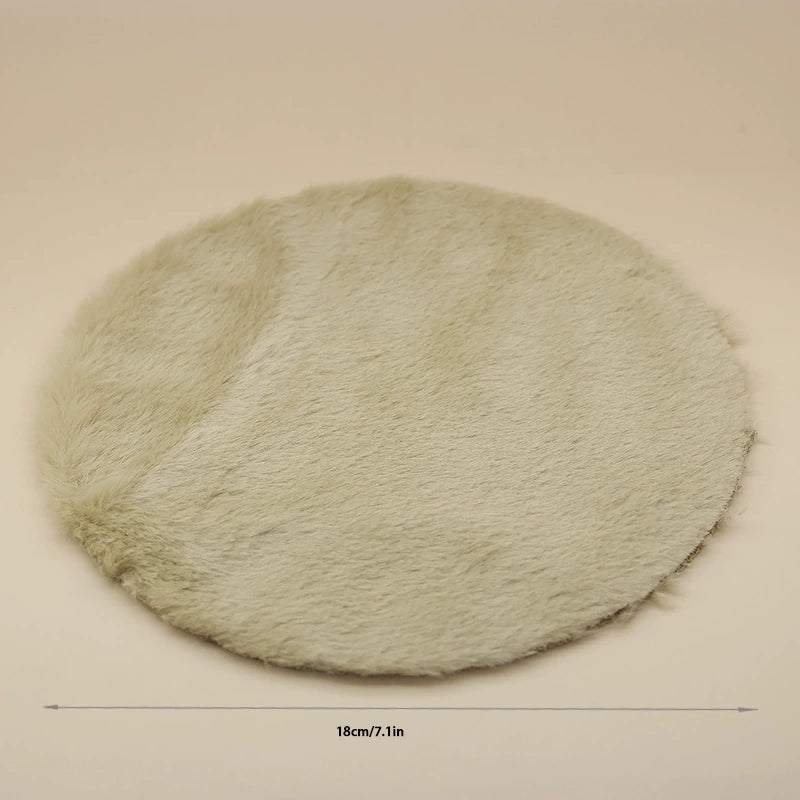 1:12 Miniature Dollhouse Plush Rug Soft Faux Fur Carpet Floor Mat for 1/6 BJD Doll Room Decor