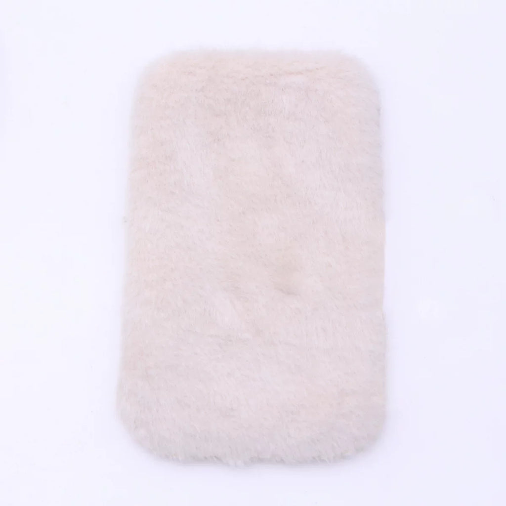 1:12 Miniature Dollhouse Plush Rug Soft Faux Fur Carpet Floor Mat for 1/6 BJD Doll Room Decor