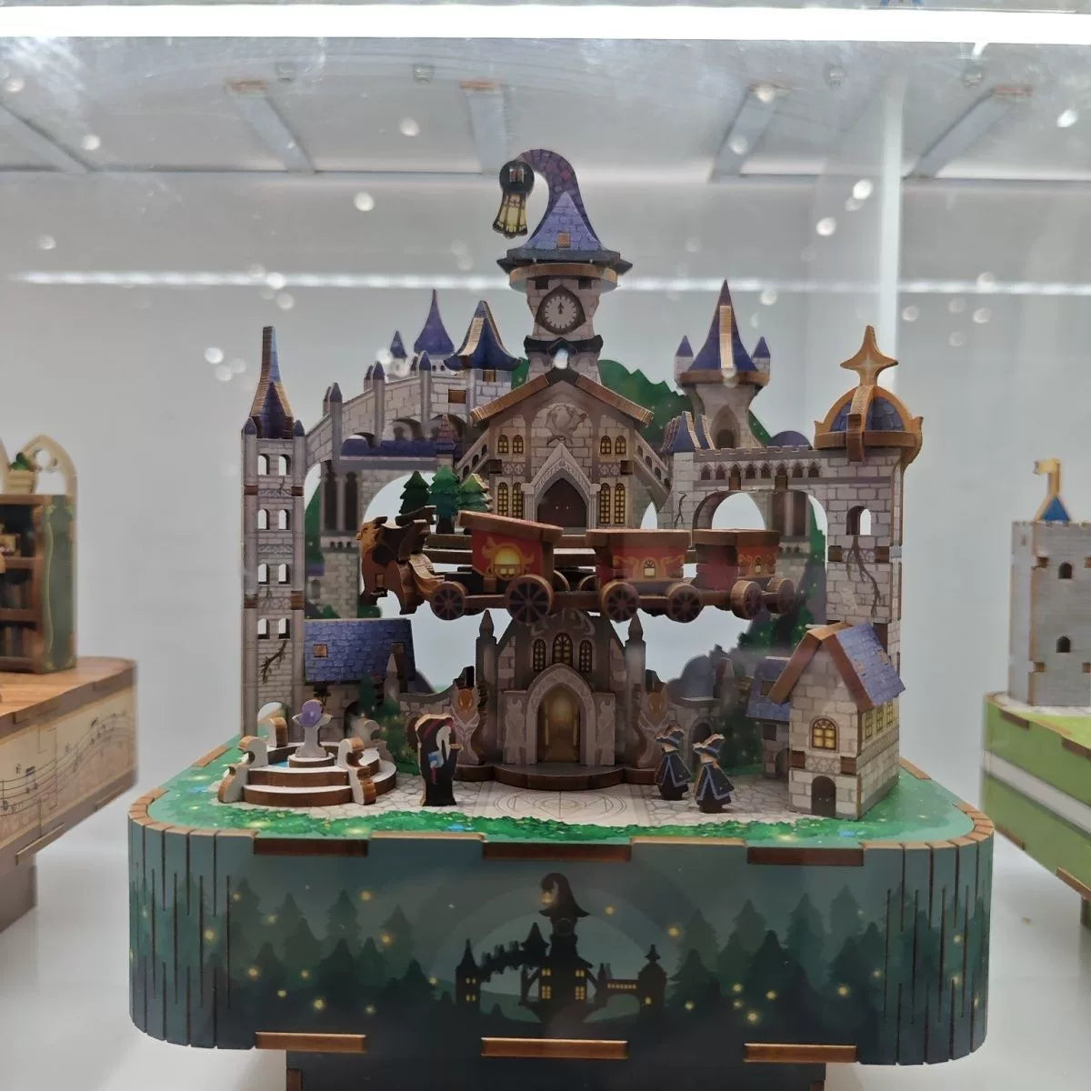 DIY 3D Wooden Music Box Puzzle Kit - Rotating Mechanical Melody Box Craft Toy Birthday Gift for Girls & Teens