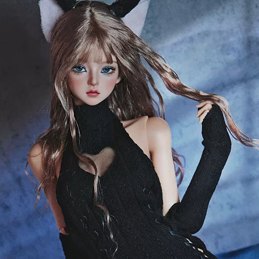 bjd衣服3分4分6分blythe 爱心毛线裙  套装bjd娃娃衣服配件毛线裙