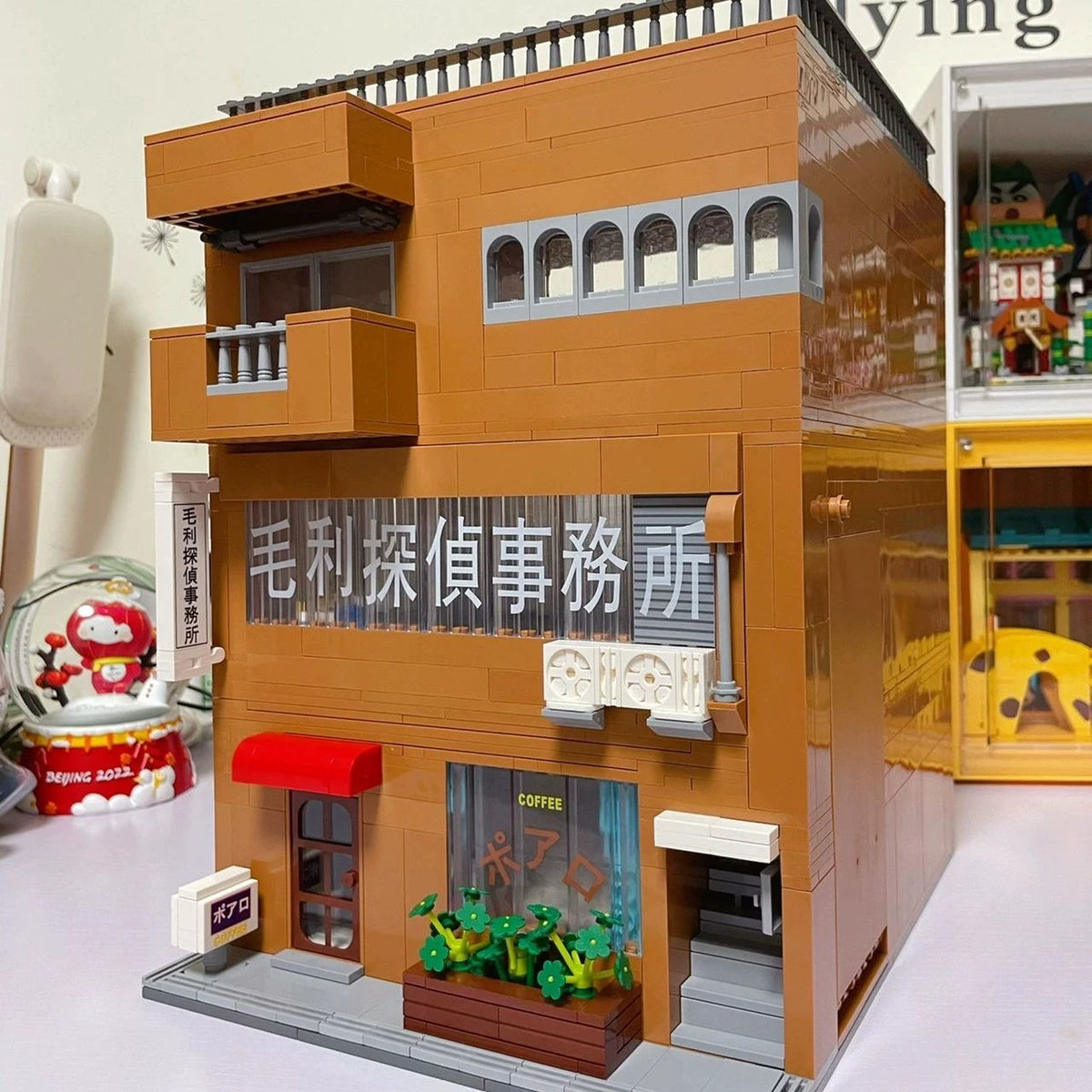 Keeppley Detective Conan Mouri Detective Agency 3-Storey Building Block Set Anime Architecture Model Toy Gift