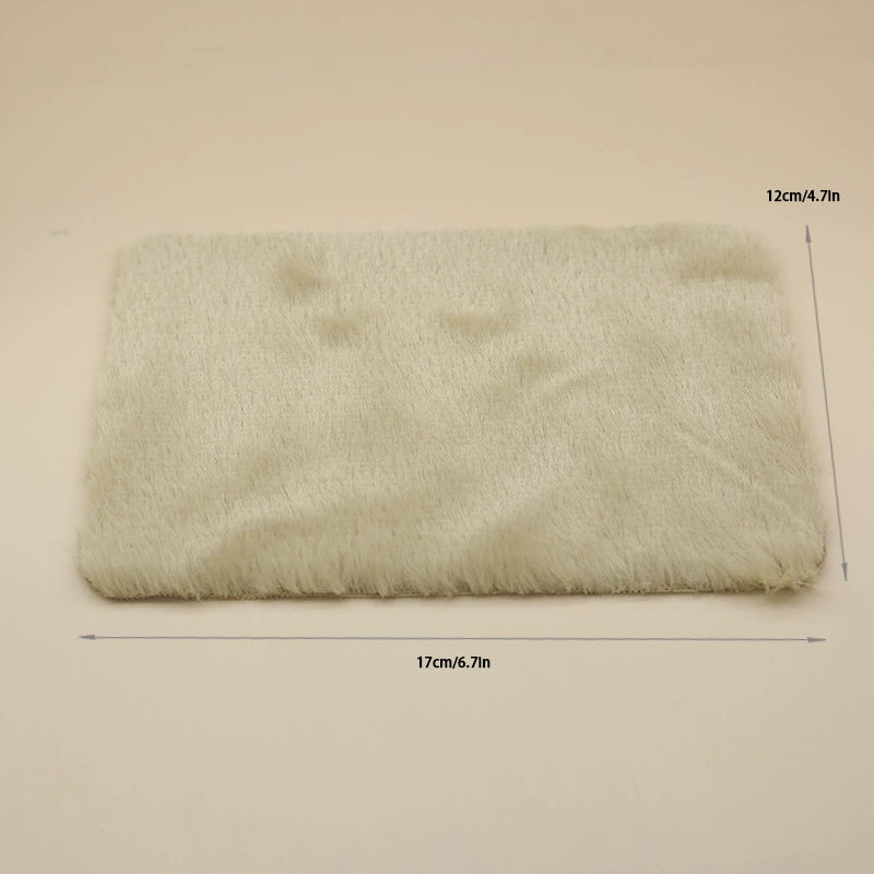 1:12 Miniature Dollhouse Plush Rug Soft Faux Fur Carpet Floor Mat for 1/6 BJD Doll Room Decor