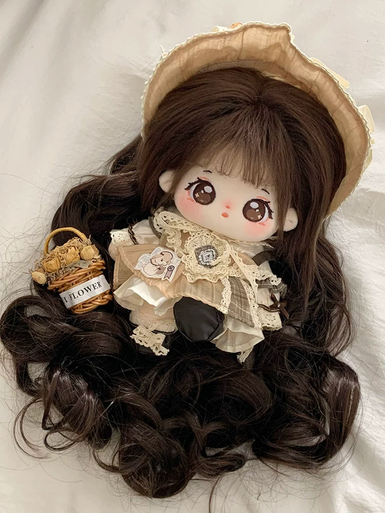 巧芙正版棉花娃娃女20cm玩偶有骨毛绒玩具假发衣服儿童端午节礼物
