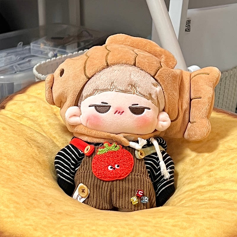 宇宙商店蔬菜背带裤卫衣15cm20cm棉花娃娃衣labubu衣服百搭爬爬服