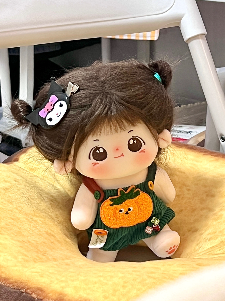 宇宙商店蔬菜背带裤卫衣15cm20cm棉花娃娃衣labubu衣服百搭爬爬服