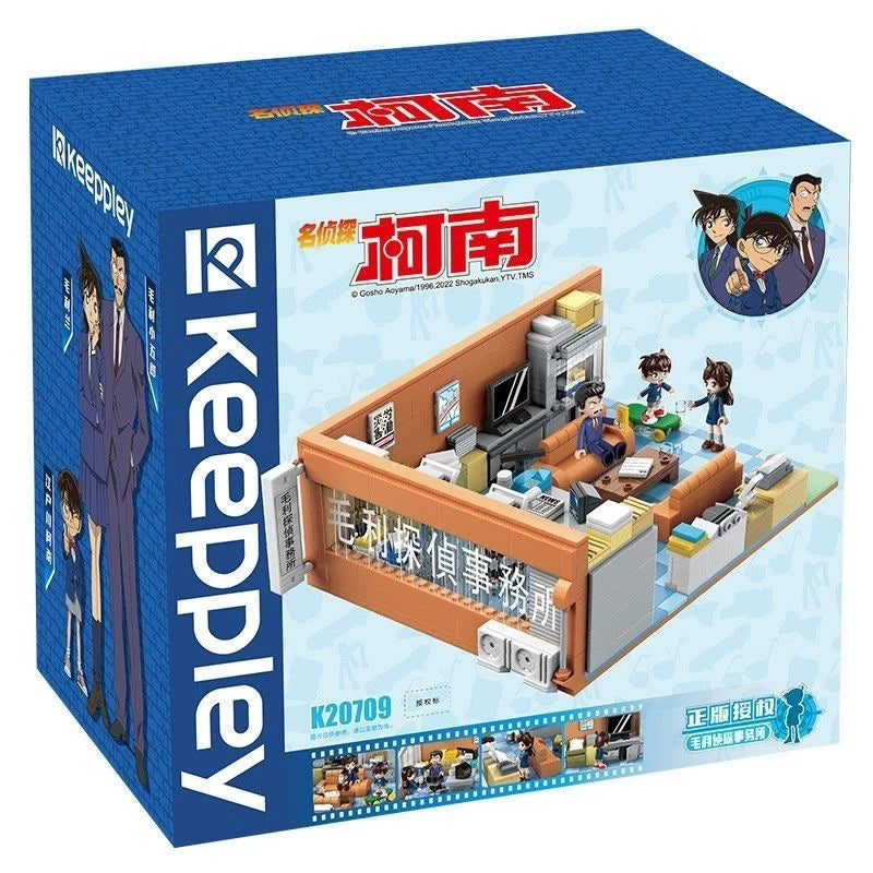 Keeppley Detective Conan Mouri Detective Agency 3-Storey Building Block Set Anime Architecture Model Toy Gift