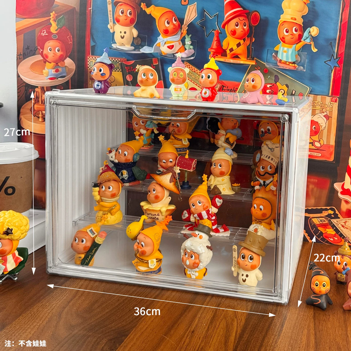 星星人收纳展示盒手办盲盒收纳展示盒手办展示柜玩偶展示架亚克力