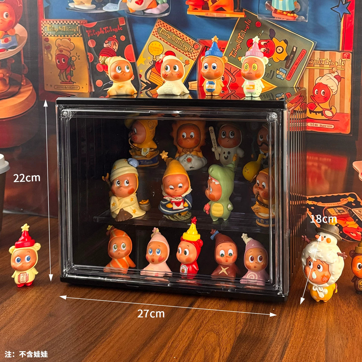 星星人收纳展示盒手办盲盒收纳展示盒手办展示柜玩偶展示架亚克力