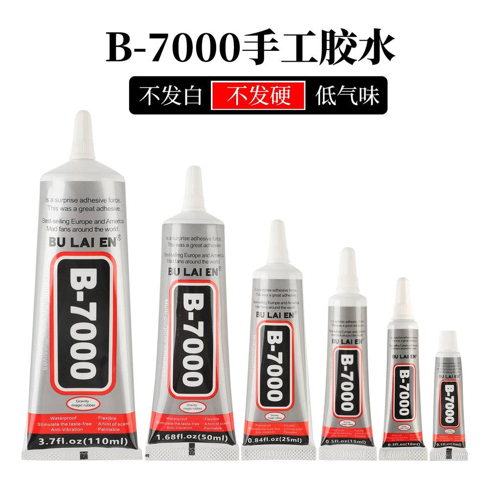 B-7000 Multi-Purpose Craft Glue with Precision Needle Tip, Clear Strong Adhesive for DIY Jewelry Making, Phone Screen Repair, Rhinestone & Crafts