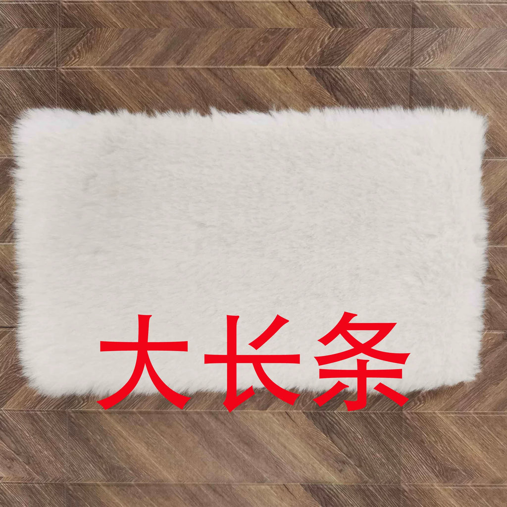 1:12 Miniature Dollhouse Plush Rug Soft Faux Fur Carpet Floor Mat for 1/6 BJD Doll Room Decor
