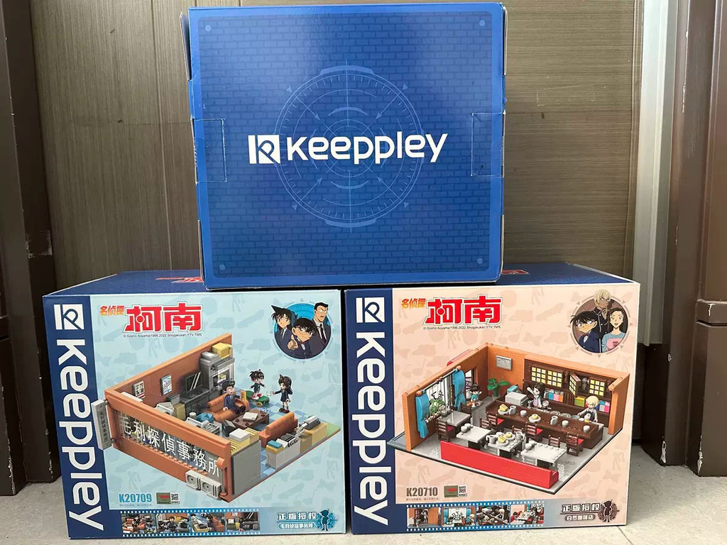 Keeppley Detective Conan Mouri Detective Agency 3-Storey Building Block Set Anime Architecture Model Toy Gift