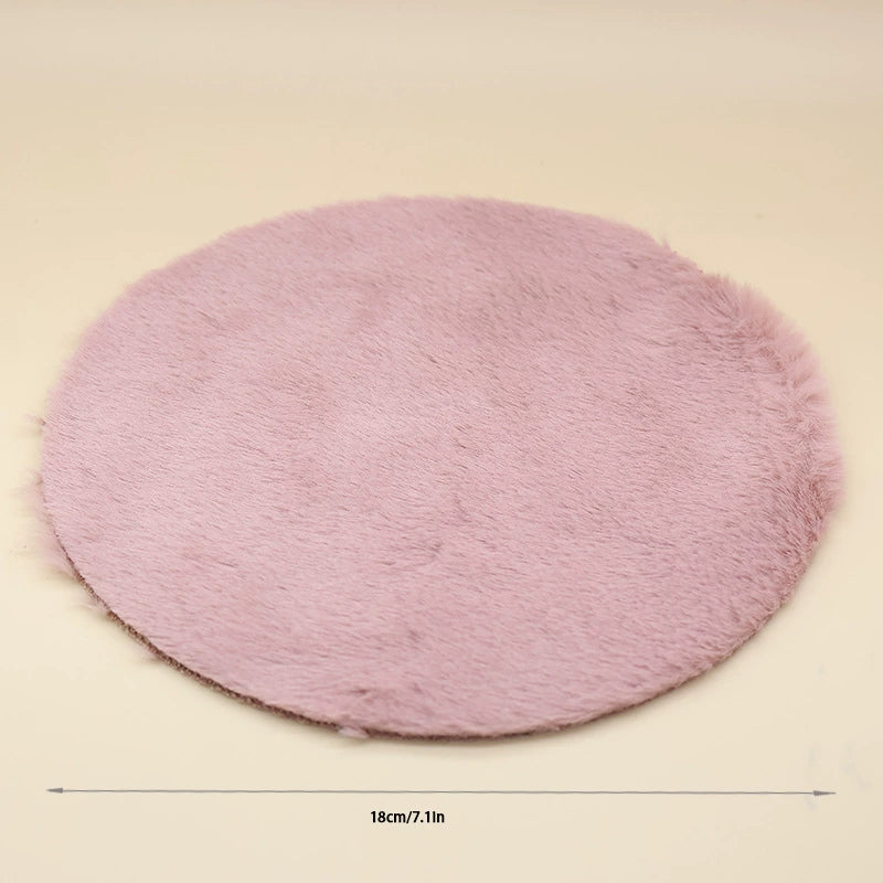 1:12 Miniature Dollhouse Plush Rug Soft Faux Fur Carpet Floor Mat for 1/6 BJD Doll Room Decor