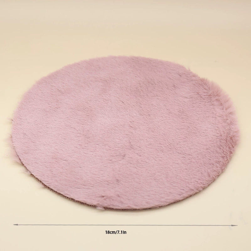 1:12 Miniature Dollhouse Plush Rug Soft Faux Fur Carpet Floor Mat for 1/6 BJD Doll Room Decor