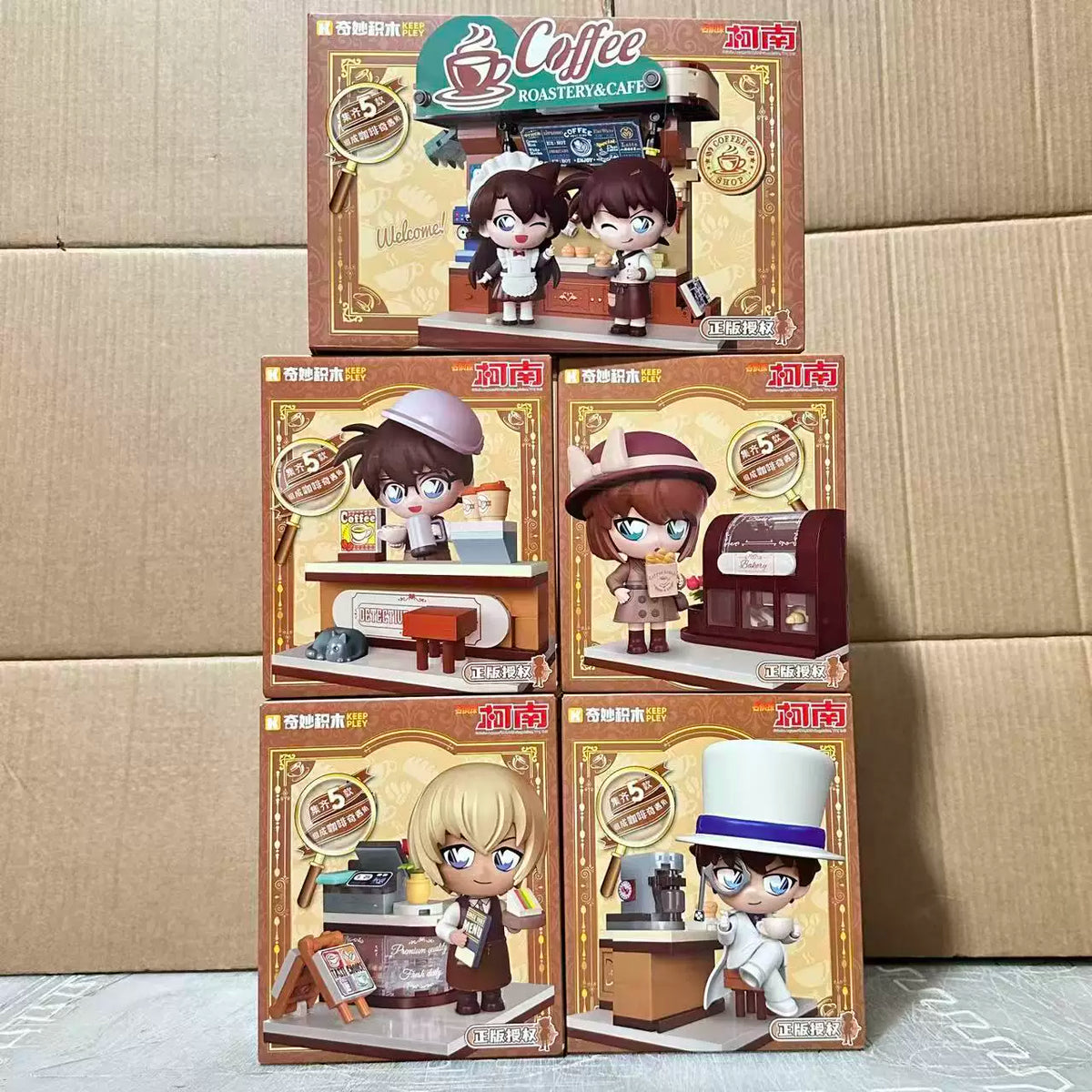 Keeppley Detective Conan Mouri Detective Agency 3-Storey Building Block Set Anime Architecture Model Toy Gift