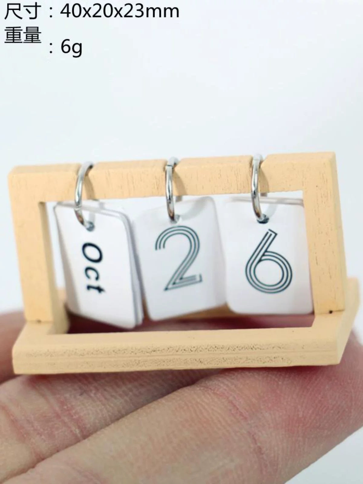 1:12 Miniature Dollhouse Flip Desk Calendar Model - Realistic Tiny Standing Calendar Prop for OB11 Blythe Dollhouse Decor
