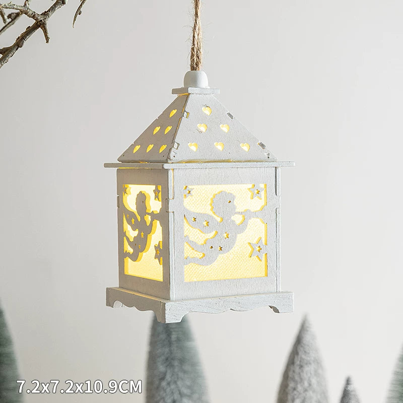Christmas Light-Up Miniature Village House Set, DIY Winter Snow Landscape Mantel & Tabletop Decor
